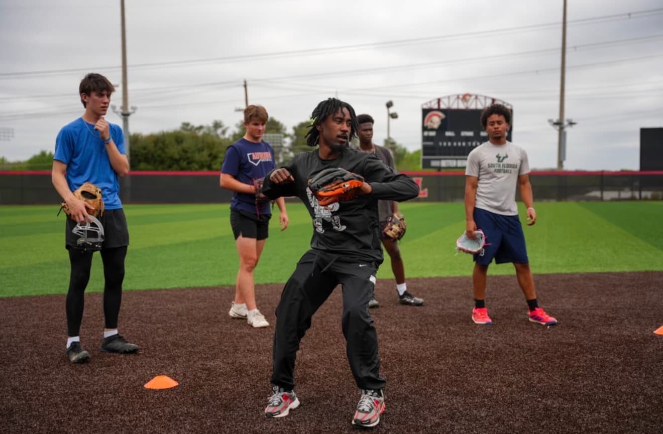 Baseball training session